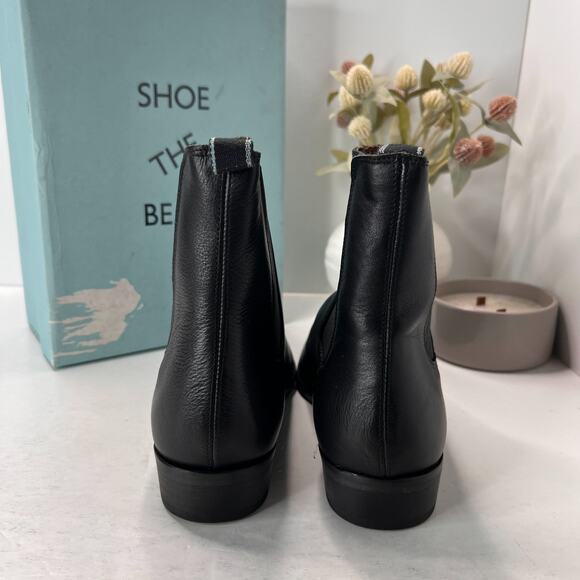 Shoe The Bear Eli Leather Upper Chelsea Ankle Boot Pull On Black Men 10 Tried On - Picture 4 of 11